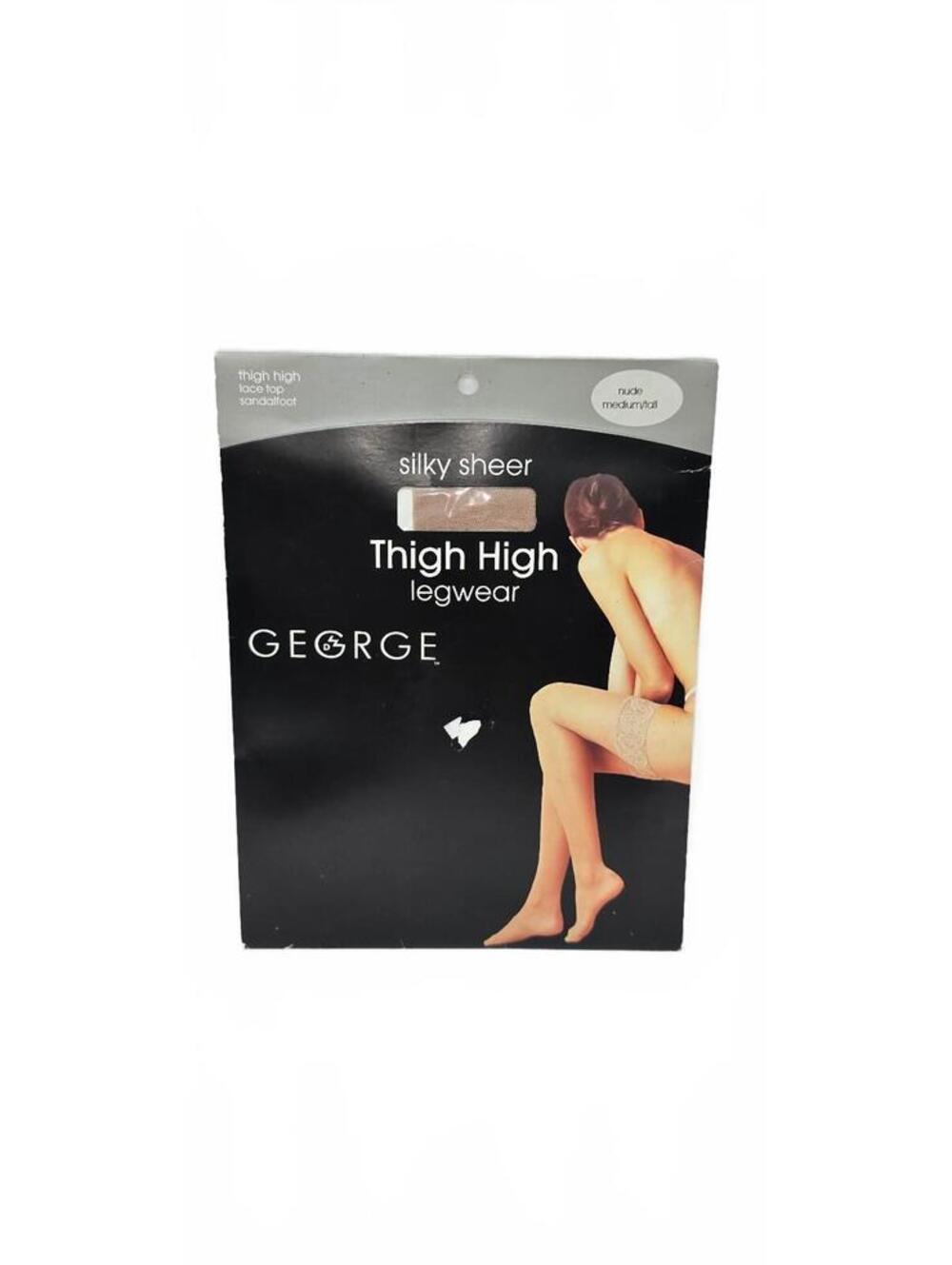 George Silky Sheer Thigh High Legwear Nude Medium Tall